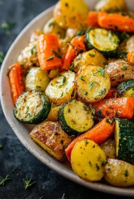 Garlic Herb Roasted Potatoes Carrots and Zucchini
