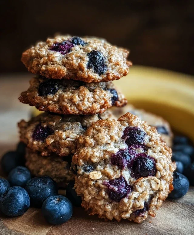 Banana Blueberry Breakfast Cookies