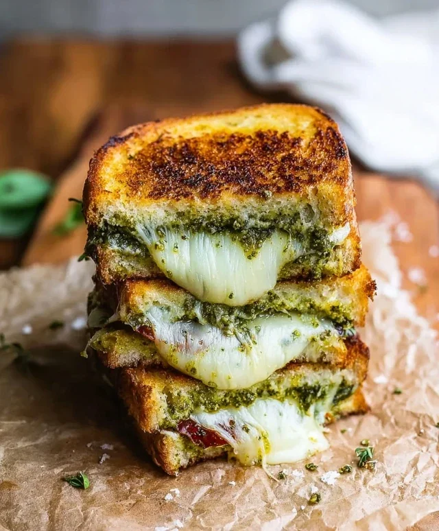 Sourdough Pesto Grilled Cheese