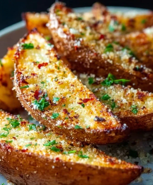 Baked Garlic Parmesan Potato Wedges