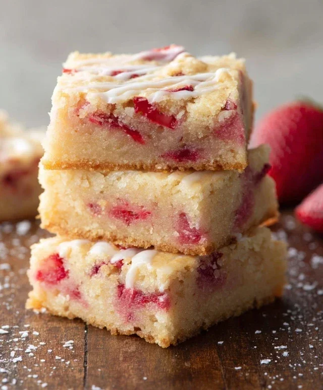 Strawberry Lemon Blondies