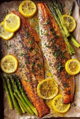 Baked Rainbow Trout with Lemon, Pepper, and Garlic
