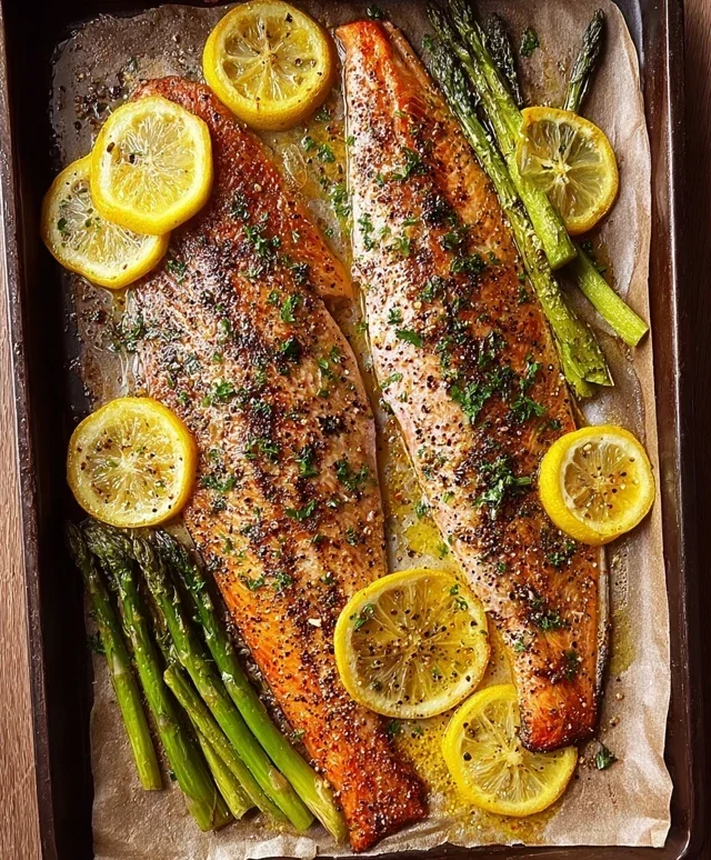 Baked Rainbow Trout with Lemon, Pepper, and Garlic
