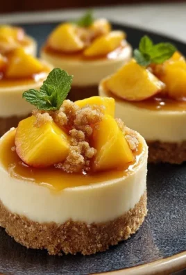 Peach Cobbler Mini Cheesecakes