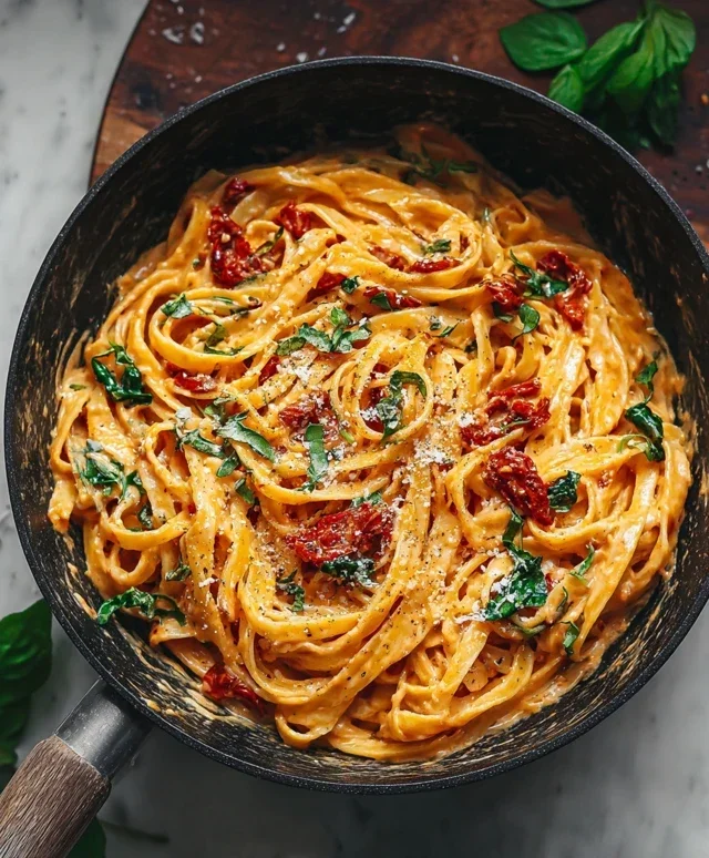 Vegan Creamy Sun Dried Tomato Pasta Recipe