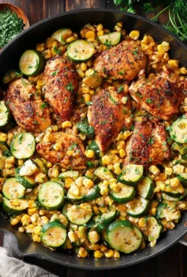 Garlic Butter Chicken with Zucchini and Corn - One-Pan, 30-Minute Meal