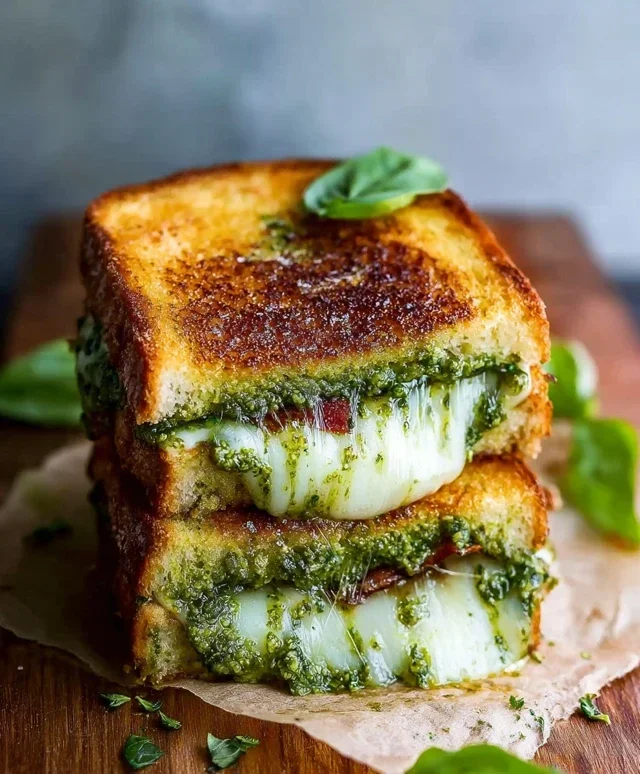 Sourdough Pesto Grilled Cheese