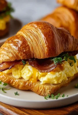 Killer Maple Mustard Croissant Breakfast Sandwiches