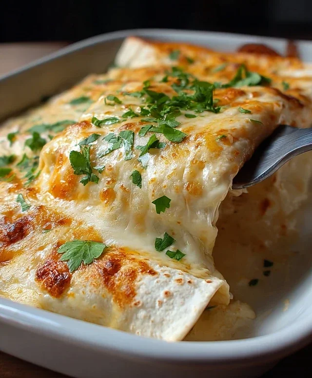 Easy White Chicken Enchiladas
