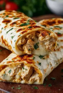 Low Carb Cheesy Garlic Chicken Wraps