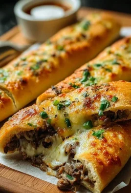 Philly Cheesesteak Stuffed Cheesy Breadsticks