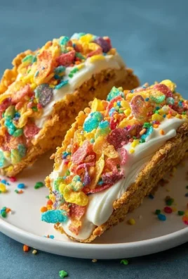 Fruity Pebbles Cheesecake Tacos