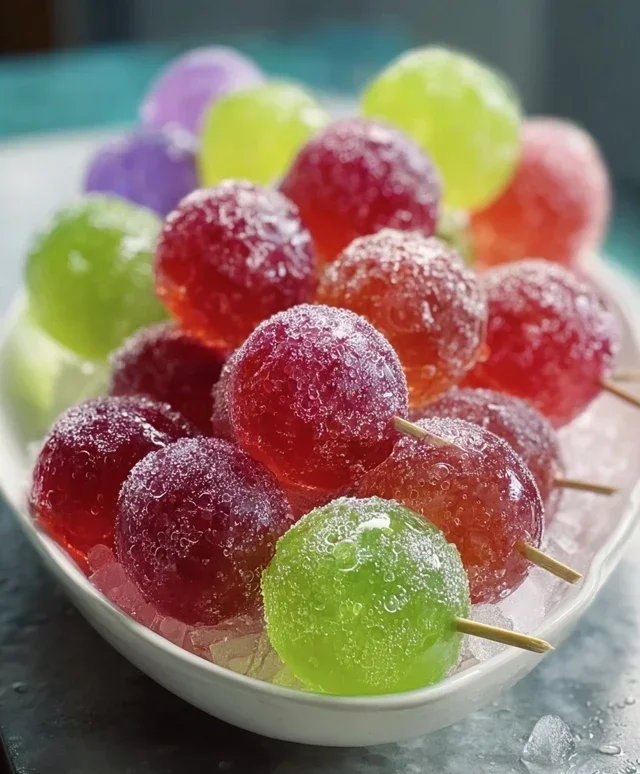 Frozen Candy Grapes with Jell-O