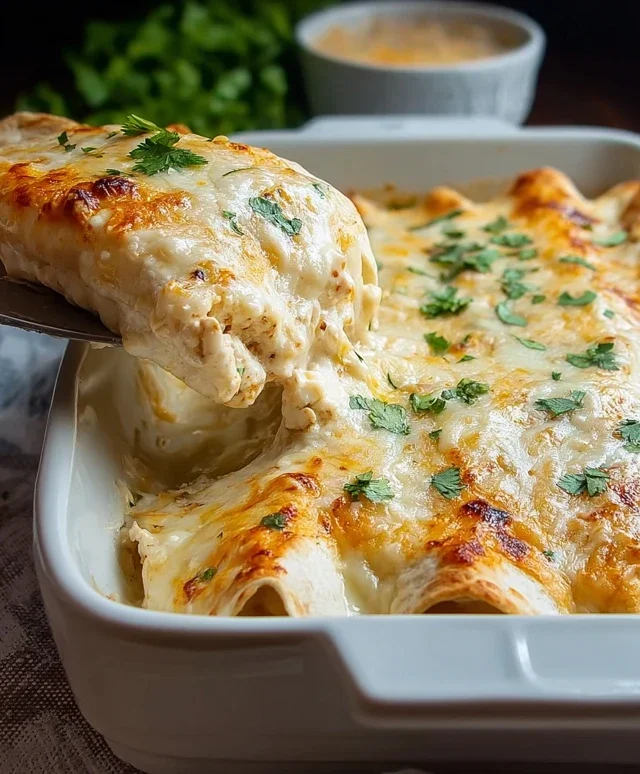 Easy White Chicken Enchiladas