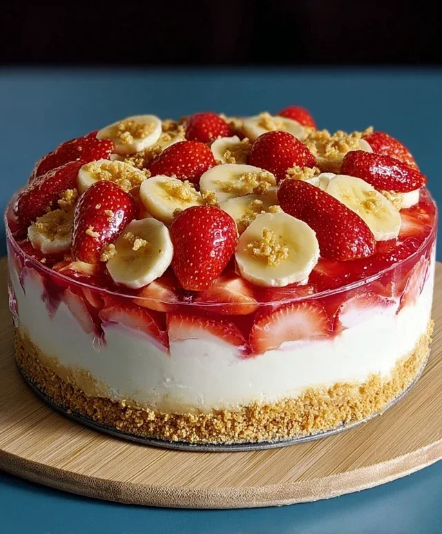 Strawberry Banana Pudding Cheesecake