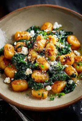 Crispy Gnocchi With Spinach And Feta