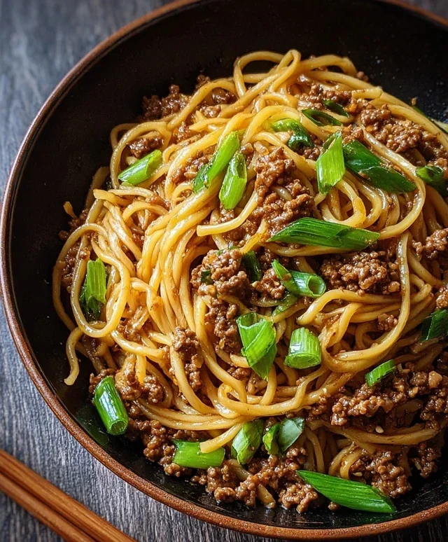Asian Ground Beef Noodles