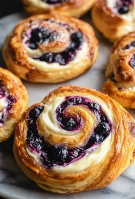 Swirled Blueberry Cream Cheese Danish