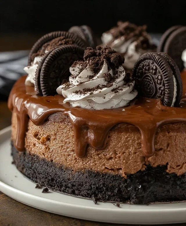No Bake Oreo Nutella Cheesecake
