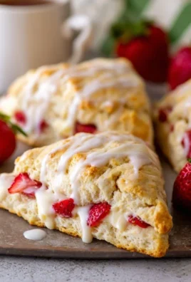Strawberry Lemon Cream Scones