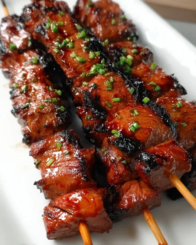 BBQ Beef Skewers with Filipino BBQ Marinade