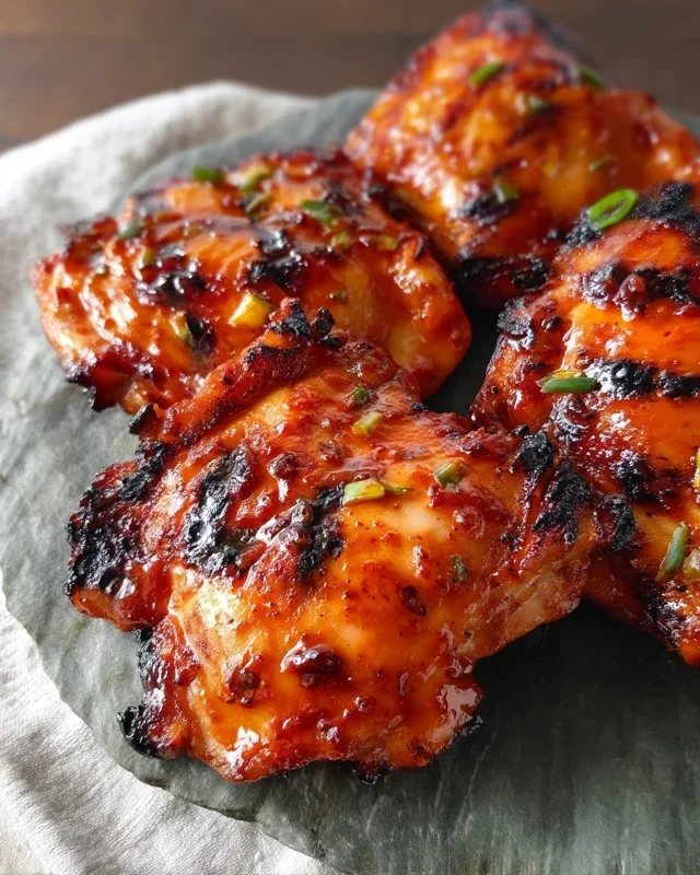 Grilled Honey Buffalo Chicken Thighs