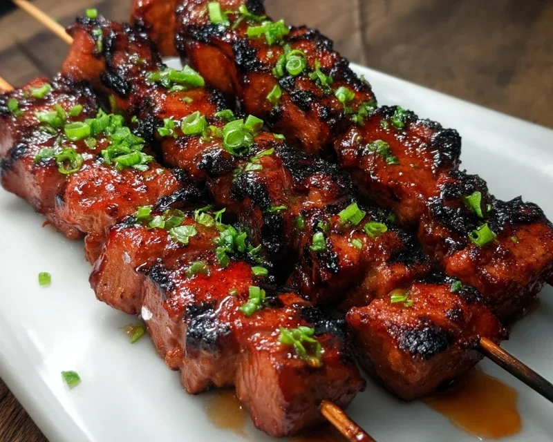 BBQ Beef Skewers with Filipino BBQ Marinade