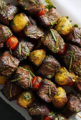 Rosemary Garlic Steak Kebabs