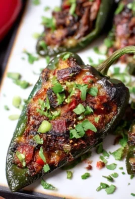 Brisket Stuffed Poblano Peppers