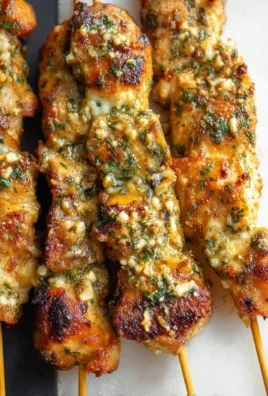 Garlic Parmesan Chicken Skewers