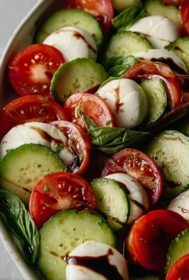 Fresh Cucumber Caprese Salad