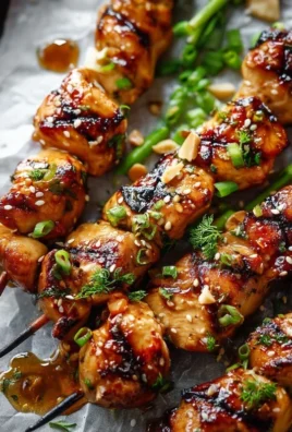 Easy Grilled Asian Chicken Skewers with Honey Garlic Sauce