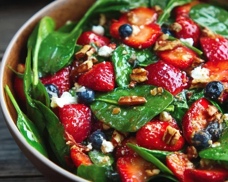 15-Minute Strawberry Spinach Salad