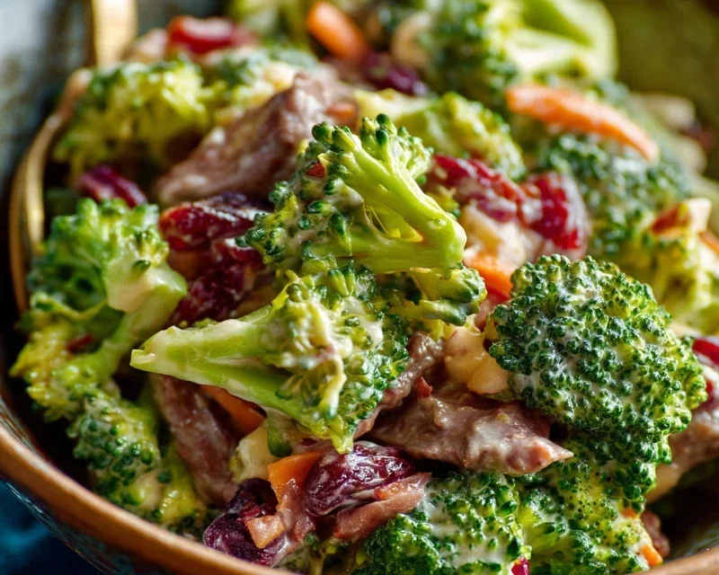 Broccoli Salad with Beef Beef Bacon Recipe