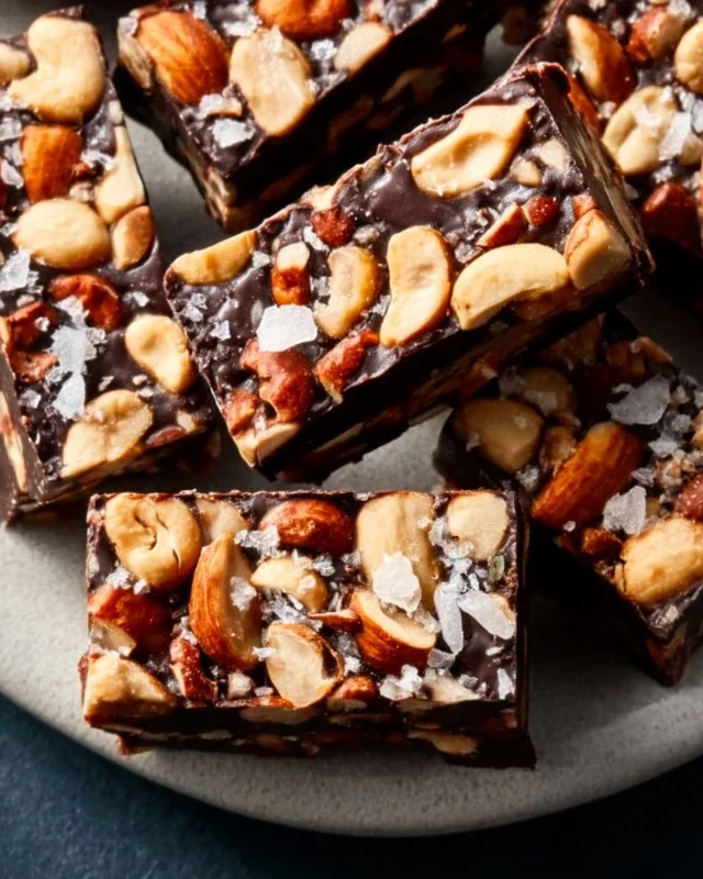Dark Chocolate and Sea Salt Nut Bars