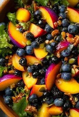Berry Spinach Salad with Blueberries and Raspberries