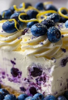 No-Bake Lemon dazzling Blueberry cream Cake