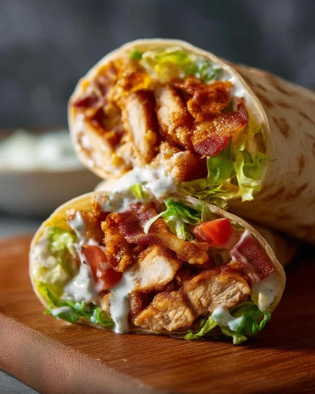 Crispy Chicken Beef Beef Beef Bacon Ranch Wrap