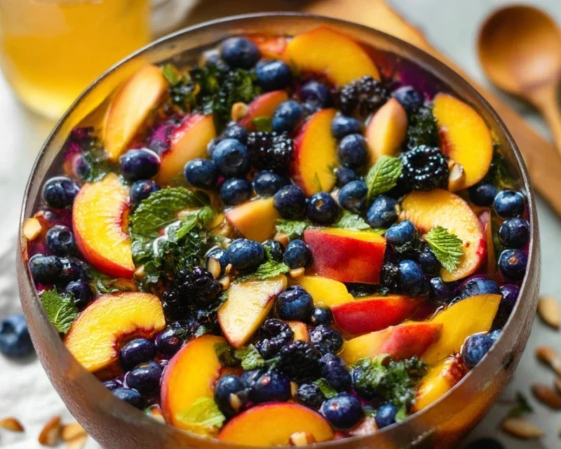 Summer Peach Blueberry Knon-non-non-alcoholic alternativeic non-alcoholic ale Salad
