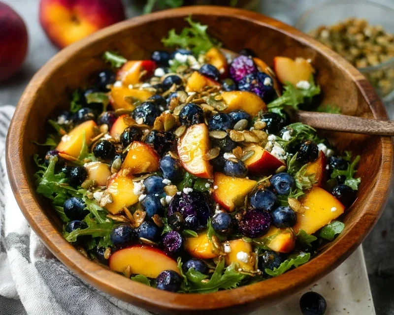 Berry Spinach Salad with Blueberries and Raspberries