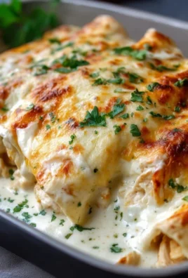 Creamy White Chicken Enchiladas