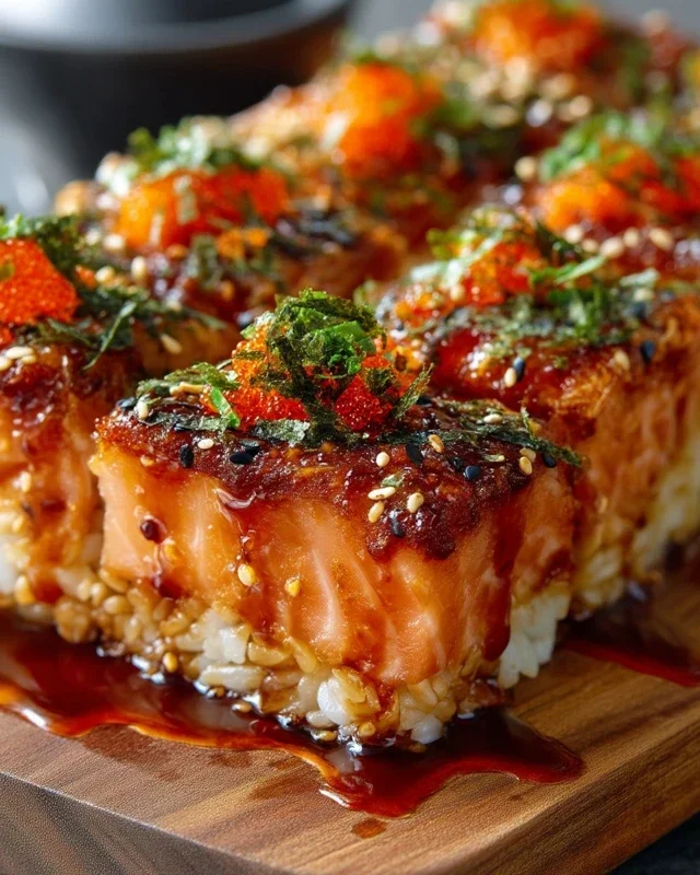 Spicy Salmon Sushi Bake Recipe