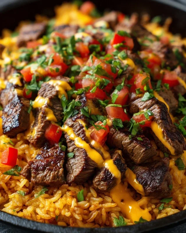 Steak Queso Rice