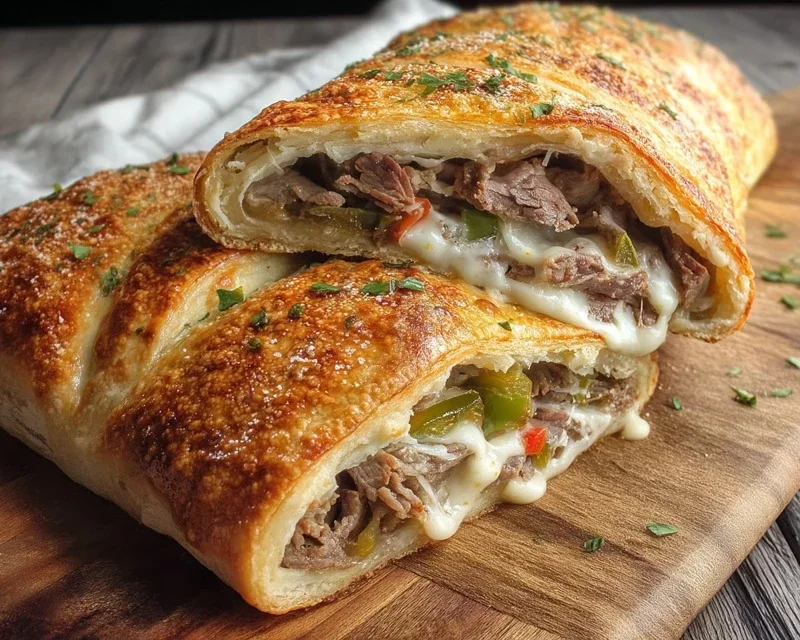 Philly Cheesesteak Stromboli