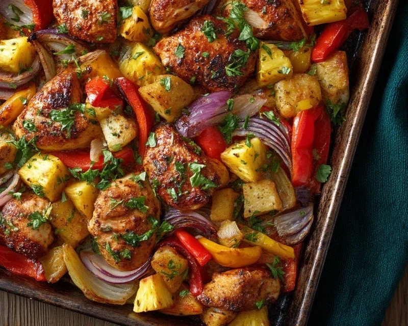 Hawaiian Chicken Sheet Pan