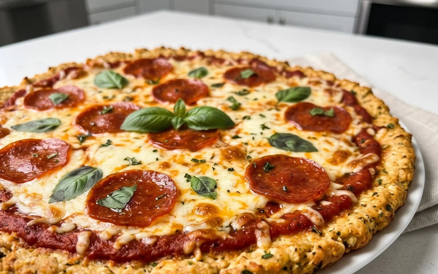 Chicken Crust Pizza (Low Carb + High Protein