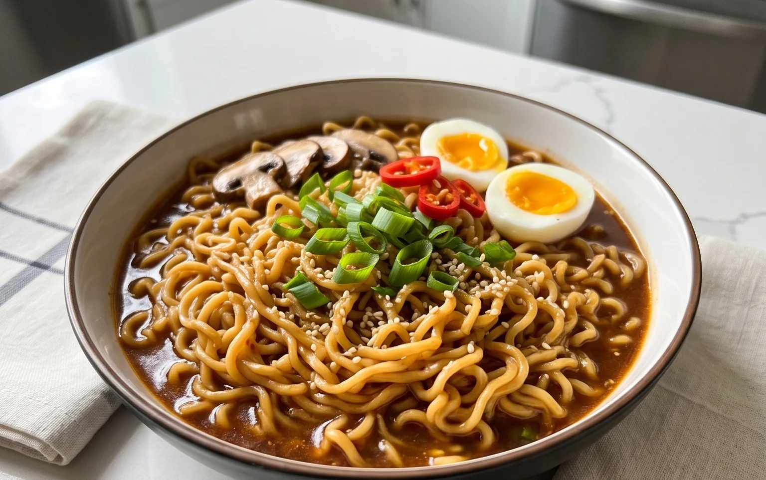 Easy Saucy Ramen Noodles
