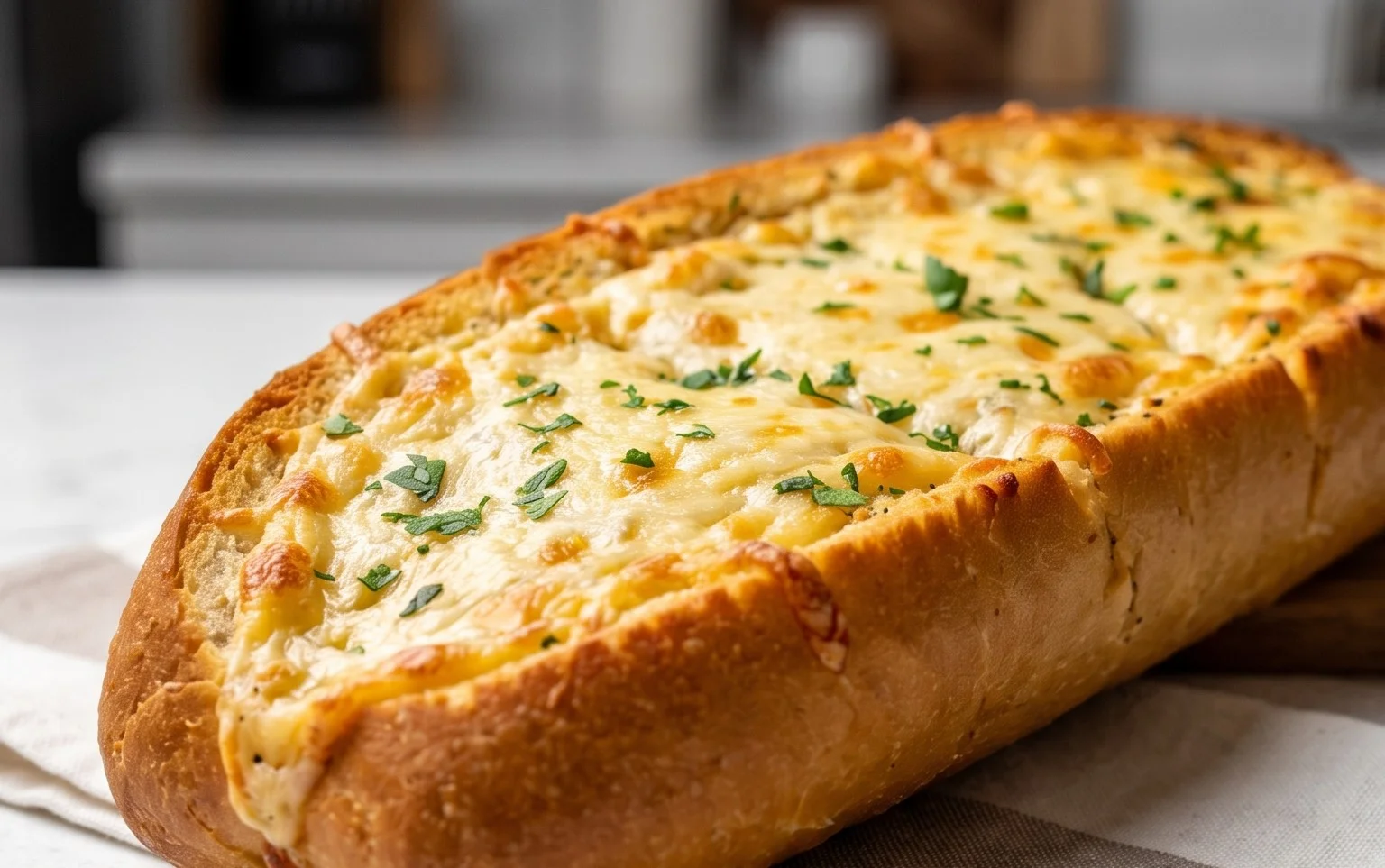 BEST CHEESY GARLIC BREAD RECIPE