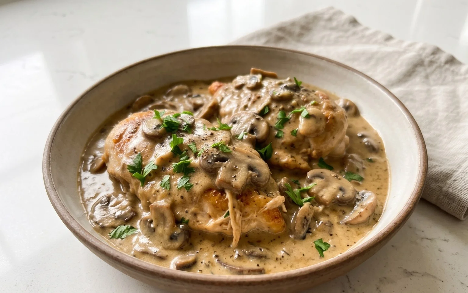 Creamy Mushroom Chicken Recipe