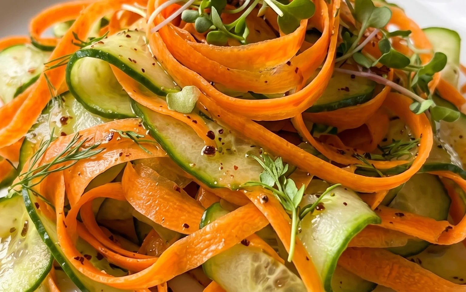 Carrot and Cucumber Ribbon Salad